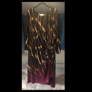 Ombré Calvin Klein Faux Wrap Dress