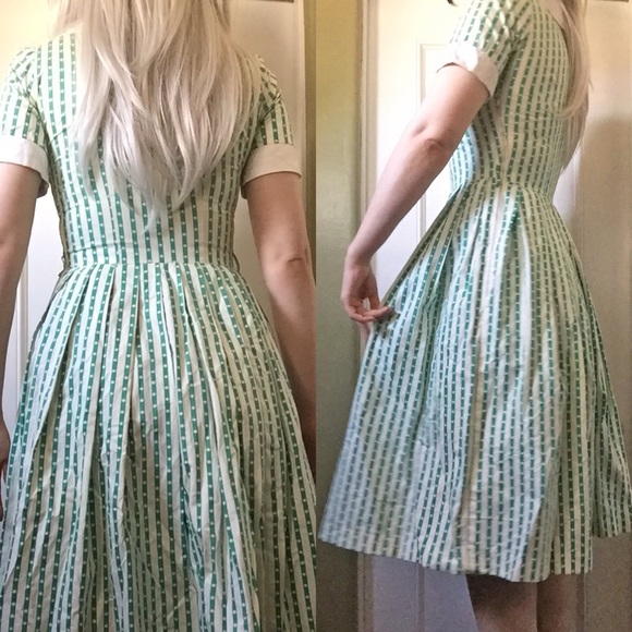 True vintage 1950s rockabilly retro midi dress - Picture 3 of 3
