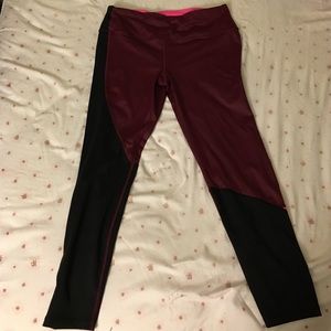 VICTORIA'S SECRET VSX KNOCKOUT TIGHT YOGA MAROON