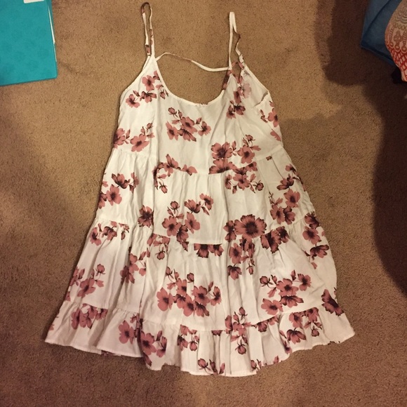 Brandy Melville white and pink floral sundress
