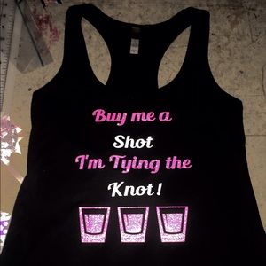Fun glitter Bachelorette tank top