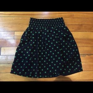 Polka dot skirt w/pockets