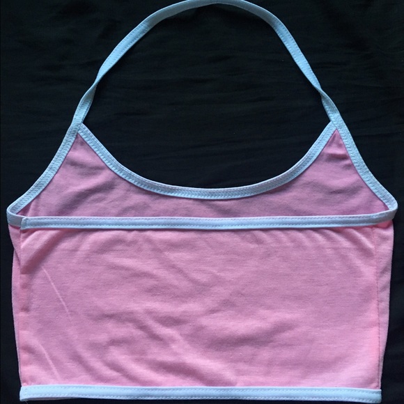 Baby Pink Halter Crop Top - Picture 4 of 4