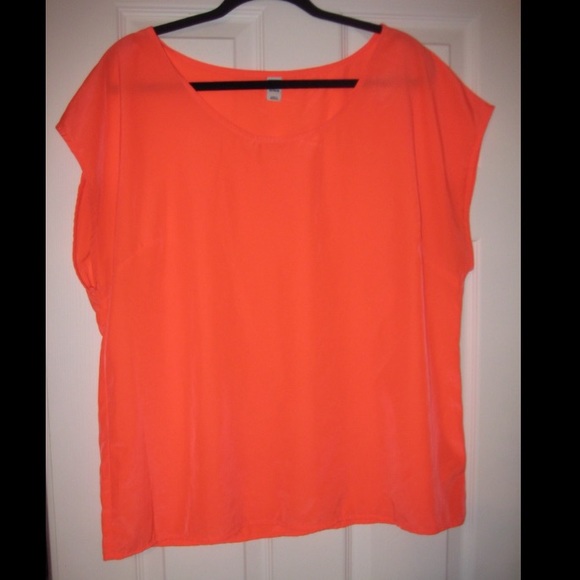 Neon Orang short sleeve blouse