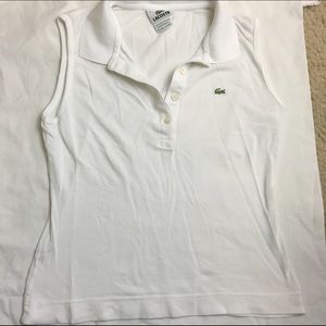 Lacoste White Polo Tank Top