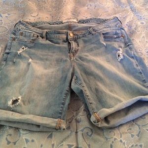 Distressed Jean Shorts