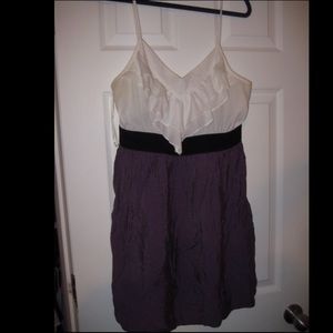 White and purple dress