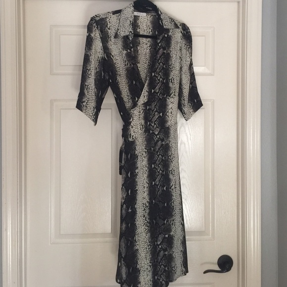 Miah Y Python wrap dress