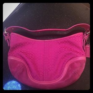Coach handbag - Authentic. Pink. Suede bottom.
