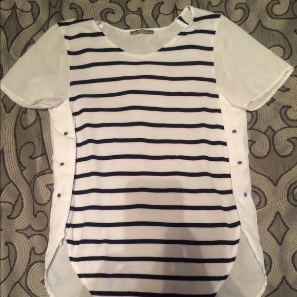 Sheer short sleeve shirt