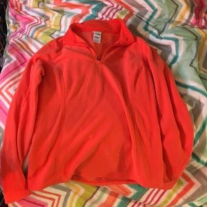 Orange 3/4 zip sweatshirt