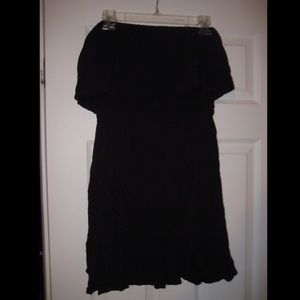 Black strapless dress