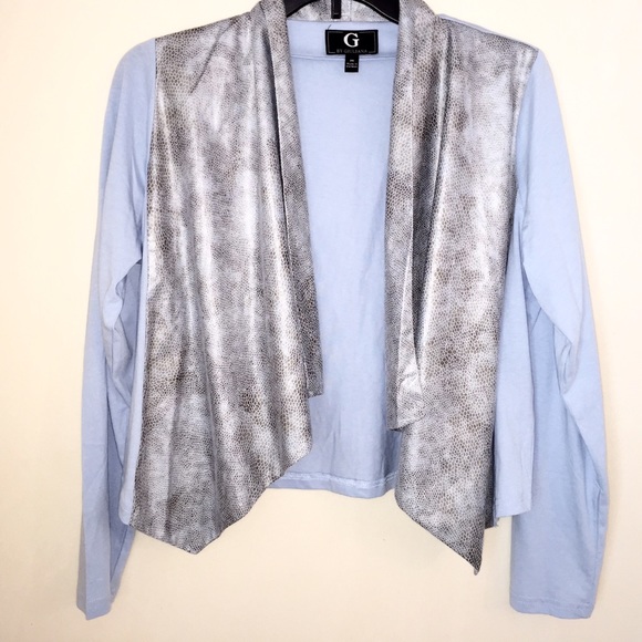 NWOT Blue Giuliana Snake print cardigan