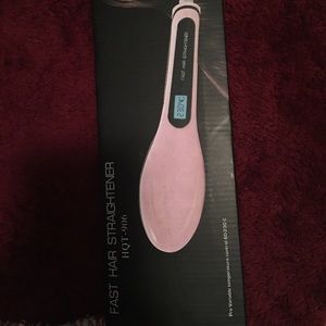 Brush hair straightener