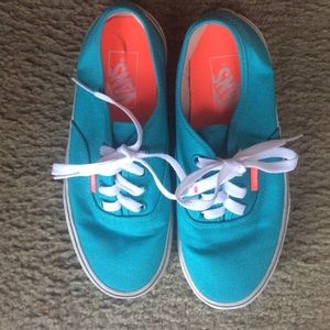 Turquoise blue Vans