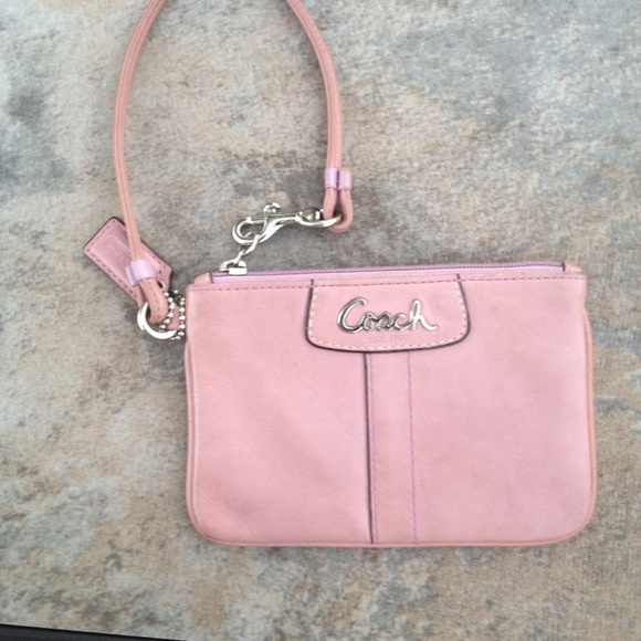 REDUCED Coach leather violet wristlet