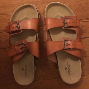 Buckle Slide Sandals - fake Birkenstocks AEO