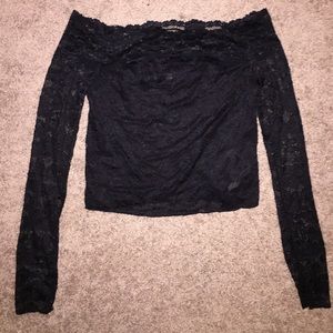 Free People lace, off-the-shoulder top