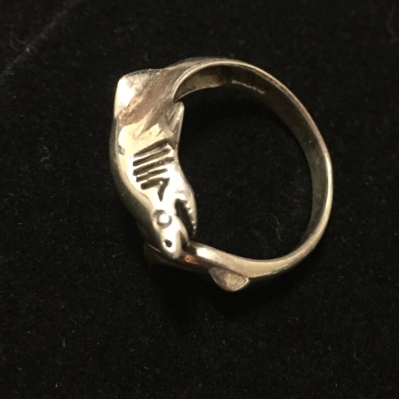 100% Sterling Silver Shark Ring- Handmade Boutique