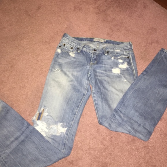 Abercrombie and Fitch ripped jeans
