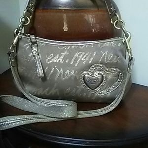 Coach Gold Poppy Collection Shoulder Bag