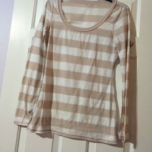 Nude/white express blouse