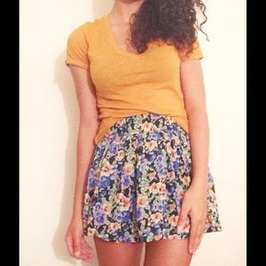 floral miniskirt
