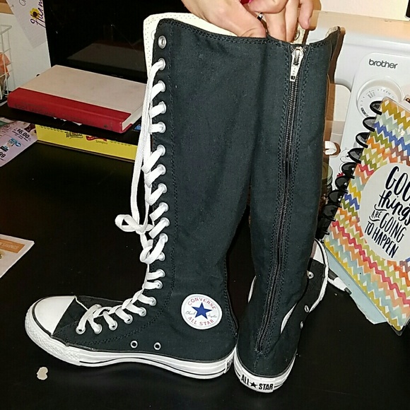 Black Super High Top Converse size 7