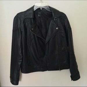 Quilted Moto faux leather jacket