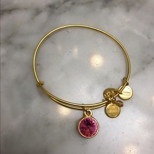 Alex & Ani October pink stone bracelet