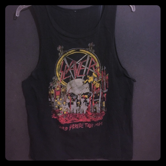 Hot Topic Vintage Slayer Muscle Tee