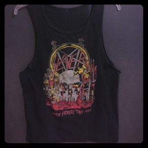 Hot Topic Vintage Slayer Muscle Tee