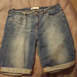 Levi jean shorts.