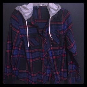 Rue 21 hooded Flannel