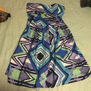 Cute over the knee strapless dress