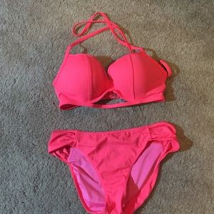 Pink brand bikini set