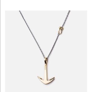Gold plated anchor necklace