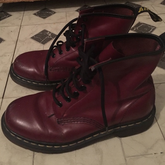 Blood Red Doc Martens Boots
