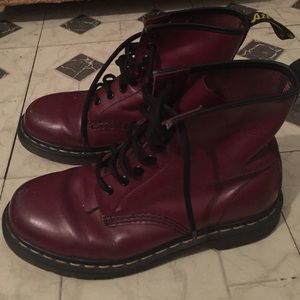 Blood Red Doc Martens Boots
