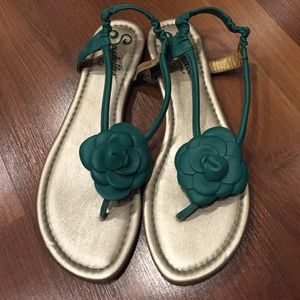 Super cute Seychelles leather rose sandals -size 6