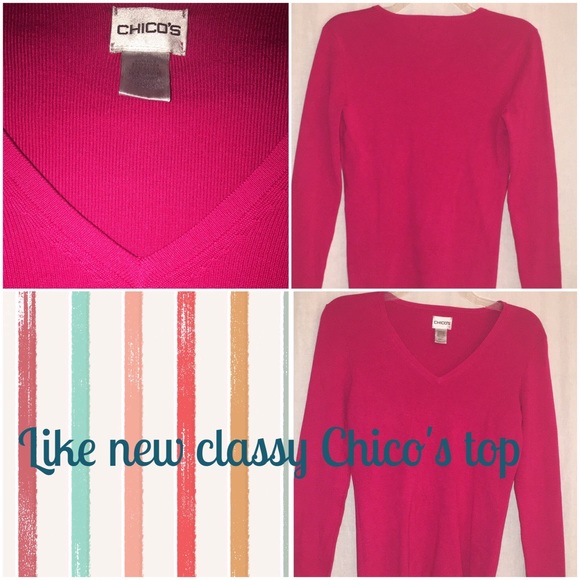 Nice Chico's red lightweight sweater top
