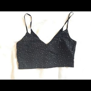 Zara sequin cropped top