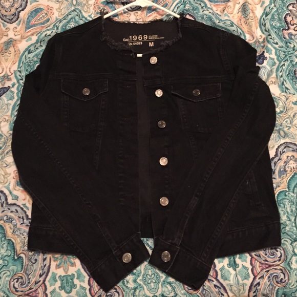 Black denim jacket