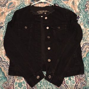 Black denim jacket