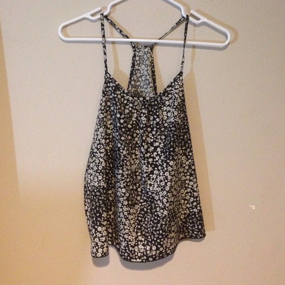 Cropped flower tank top