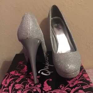 Glitter-Silver Heels