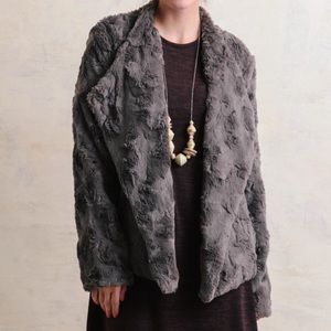 💖SALE Charcoal gray-hued faux jacket NWOT