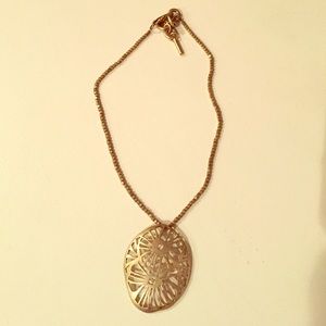 Kenneth Cole Reaction brushed gold necklace