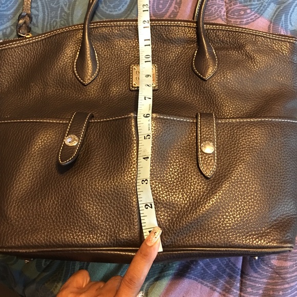 Good size leather Chocolate Dooney & Bourke bag