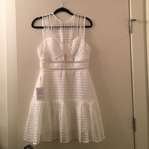 Authentic Self-Portrait White Paneled Dress